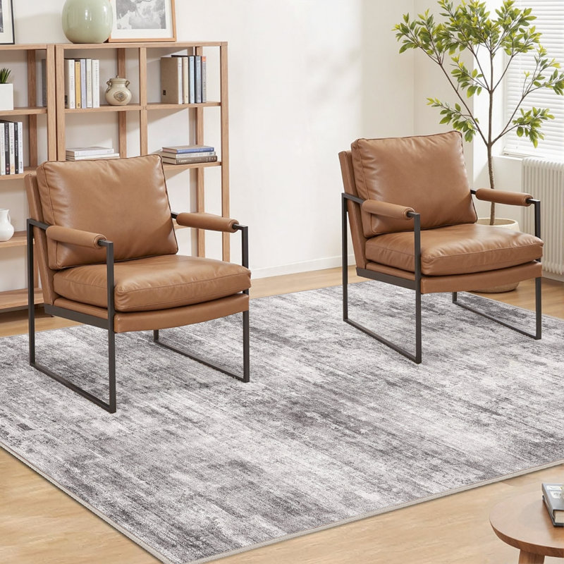 Tapis moderne lavable à la machine avec envers antidérapant Asher, Tapis de couloir 2 pi x 8 pi