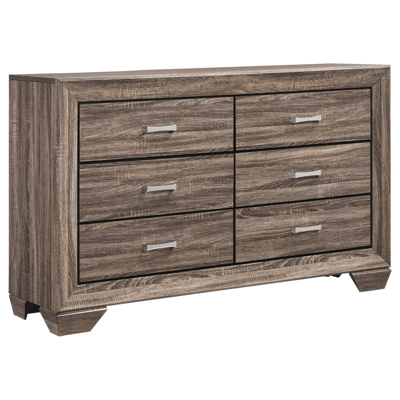 Commode 6 tiroirs Harrison, Taupe
