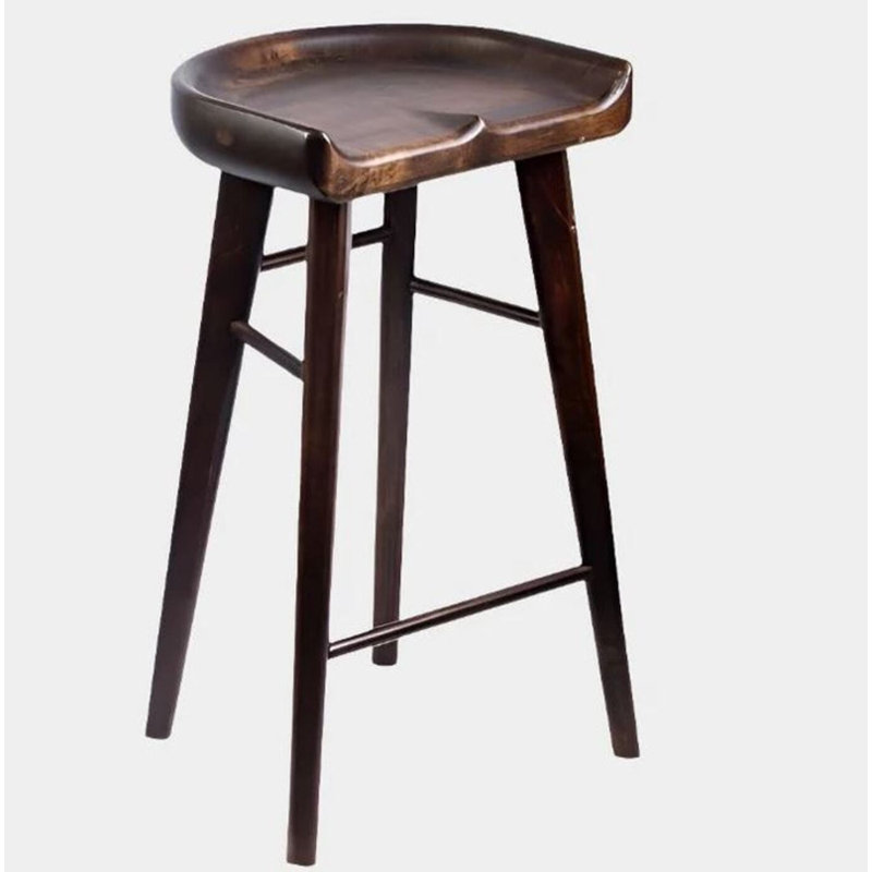 Tabouret en bois massif Canadian Tractor, Tabouret de comptoir (assise à une hauteur de 26 