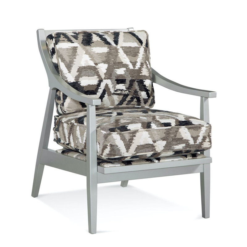 Chaise Hollyn, Gros carreaux noirs; 0120-81, Bisque