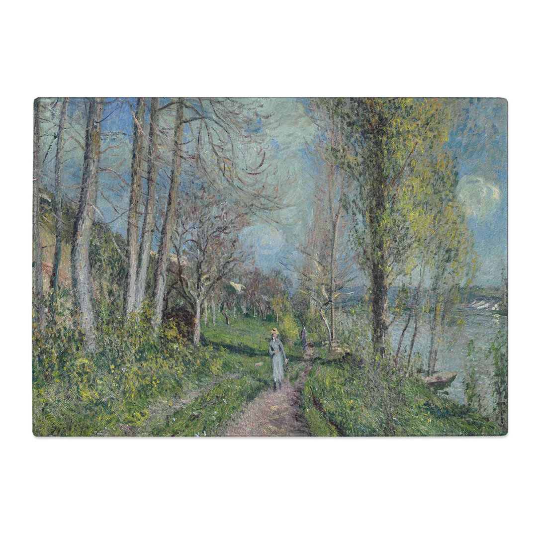 Banks of the River Seine by Alfred Sisley Chopping Board