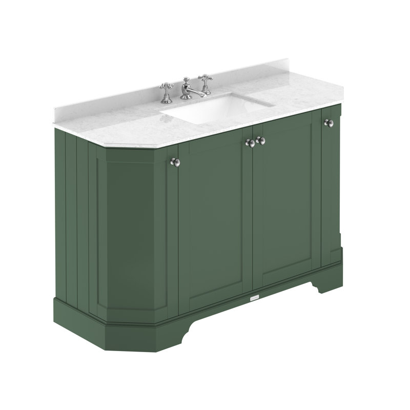 Old London 1200mm Free-standing Single Vanity, White, Timeless Sand