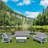 HIPS All-Weather Outdoor Single Sofa With Cushion, White/Grey