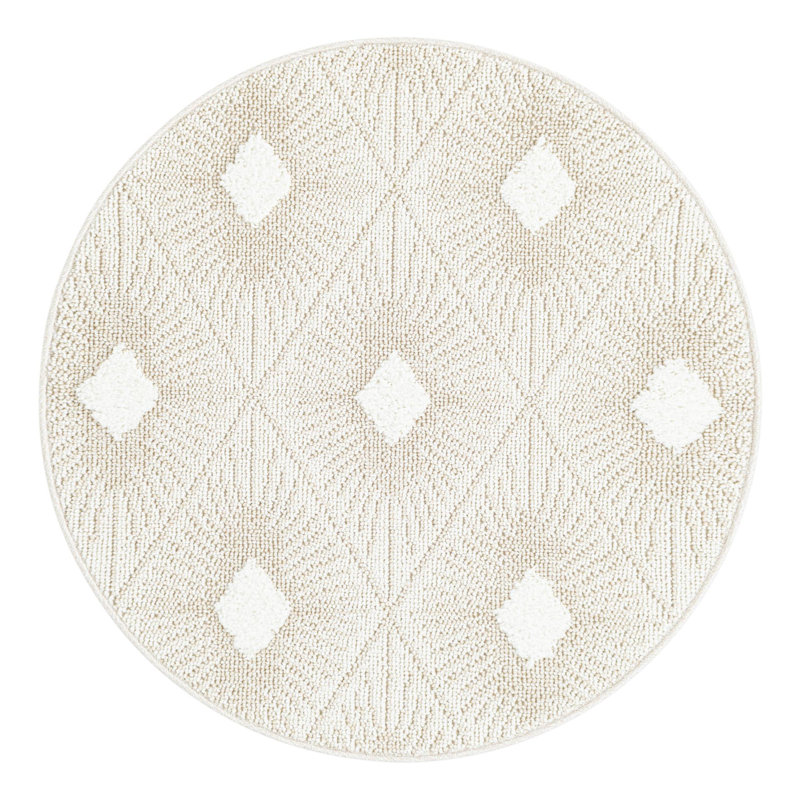 Longmeadow Geometric Indoor Rug, Round 3'3" - No Tassels
