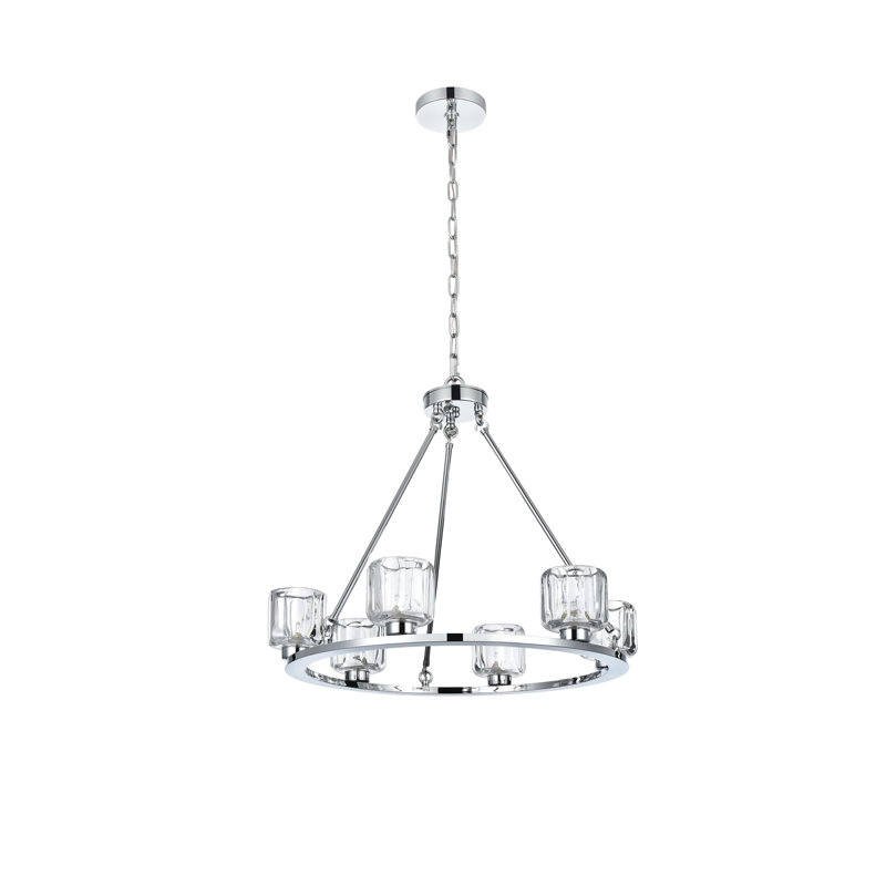 Lustre 26 pouces Enrique, Chrome chrome