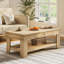 Table basse avec tiroir et tablette de rangement, table centrale rectangulaire de 47,2 po, finition grain de bois, mobilier de salon moderne-323496484