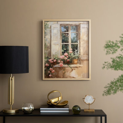Reproduction florale vintage encadrée CC XXXVI - bois massif