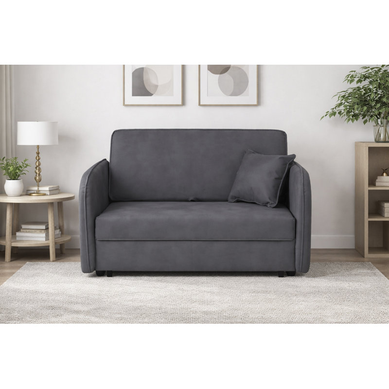 2 Seater Fabric Sofa Bed, Grey
