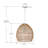 17 Inch 1-Light Natural Rattan Pendant Light