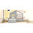 Twin Size House Bed With Sofa, Kids Platform Bed With Two Drawers And Storage Shelf-1836738634