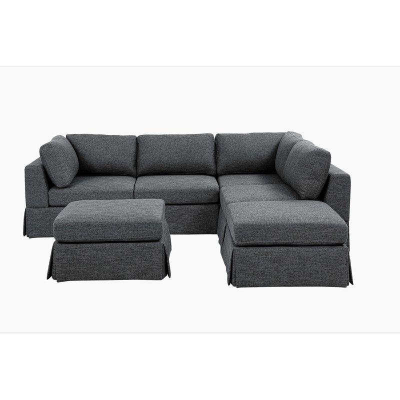 Canapé modulaire 6 pièces rembourré