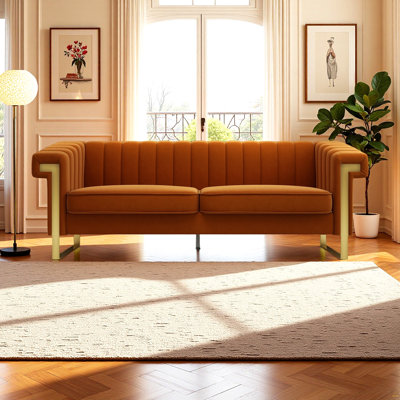 Velvet Sofa, Chesterfield 3-Seater Couch