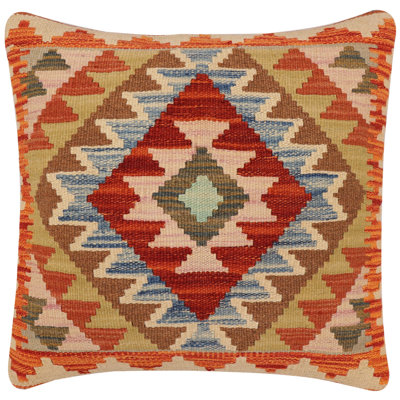 Coussin rustique en kilim tissé à la main Wilkie