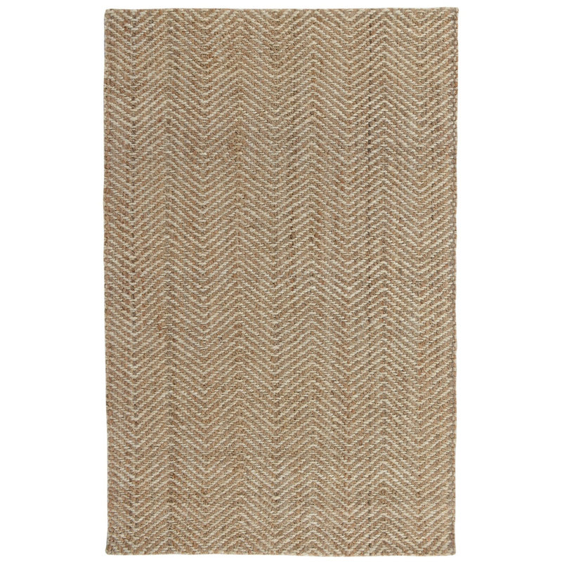 Chevron Hand-Woven Jute Area Rug By Kosas Home, Rectangle 5' x 8'
