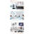 Height and Angle Adjustable Multi-Function Tempered Glass Metal Frame Floor With Lockable Wheels Mobile TV Stand, LCD/Plasma TV bracket  2 Tier Tempered Glass Shelves For Multiple Media Devices