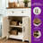Farmhouse Modern Kitchen Storage Cabinet, Coffee Bar Cabinet with Drawer and Adjustable Shelf, Buffet Sideboard with Drawer for Kitchen, Dining Room, Entryway, Bathroom-972619787