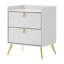 Table de chevet Zeena, finition blanche