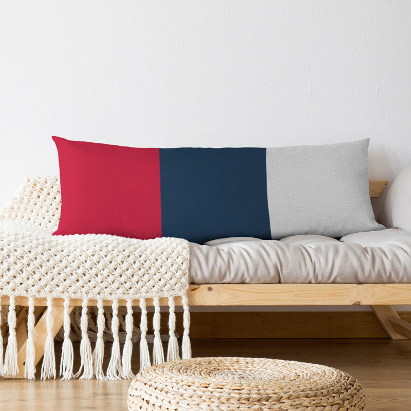 Stripes Medium Polyester/Polyfill Body Pillow, Blue Mid and White Side, New England Football