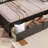 Twin Size L-Shaped Bookcases Bed Frame With Power Outlets, With Usb Charging Function Charging Ports,Two Drawers-193006785