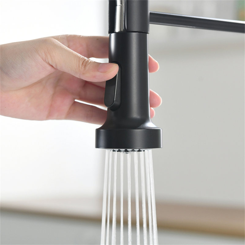 Robinet de cuisine sans contact, robinet de cuisine intelligent automatique mains libres, Noir / argenté