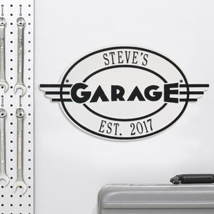 Décoration murale à plaque personnalisée garage Moderno