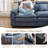 46" W Cloud Oversized Chenille Armchair with Ottoman-1498113859