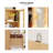 71" H X 94.5" W Bookcase Cabinet With Glass Doors & Large Storage Drawers(2A+2D)