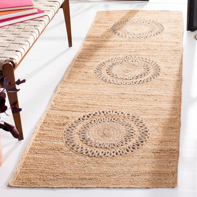 Robs Natural Fiber Hand Woven Jute Solid Color Rug