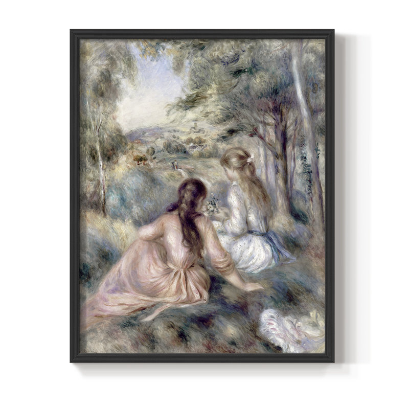 «In The Meadow», reproduction encadrée - bois massif, Noir, H 14 po x l 11 po