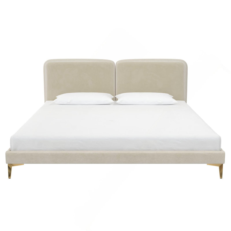 Lit tapissier confortable, Ivoire ivoire