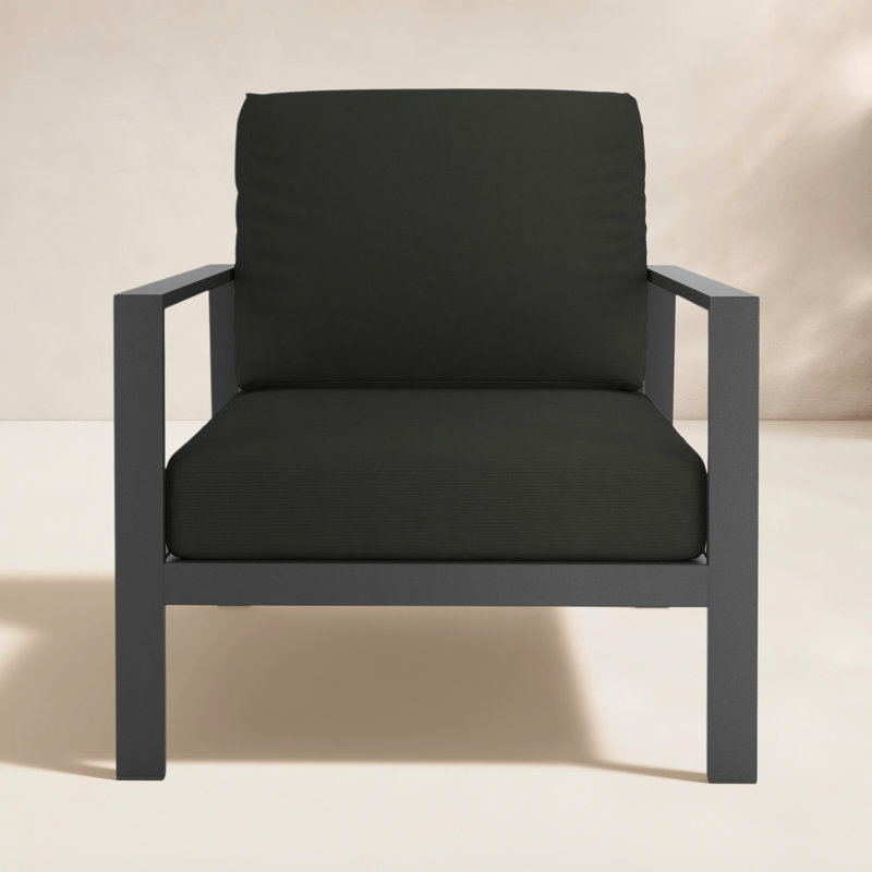 Townsend Patio Chair with Sunbrella® Cushions, Canvas Black Sunbrella® Canvas