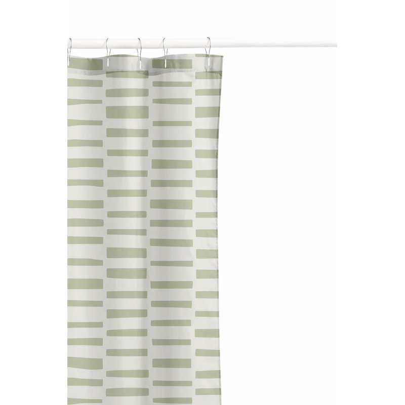 Flat Attack Ultra-Thin Lightweight Shower Curtain, Light Green
