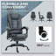 Chaise de bureau avec structure en métal, similicuir, pivotant, soutien lombaire, massage, hauteur réglable-2132307662