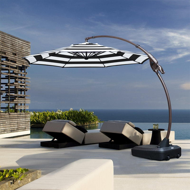 Furio 11' Detachable Offset Patio Cantilever Umbrella With Base