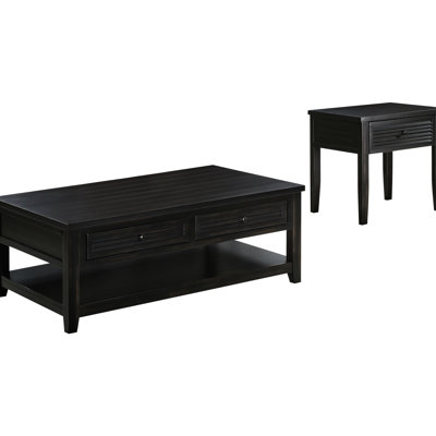 2 Coffee And End Table With Distressed Finish, Style, Rectangular Tables, Drawer Storage For Gardening Seeds Finish , Design, Engineered Wood, Dolls