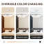 Ventilateurs de plafond rétractables de 47 pouces avec lumières, ventilateurs de plafond à DEL sans pales modernes avec télécommande, ventilateur de chambre à coucher blanc intelligent avec lumière (blanc)