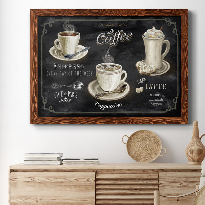 «Coffee Trio», reproduction d'impression sur toile, Érable, H 37,5 po x l 27,5 po x P 1,5 po