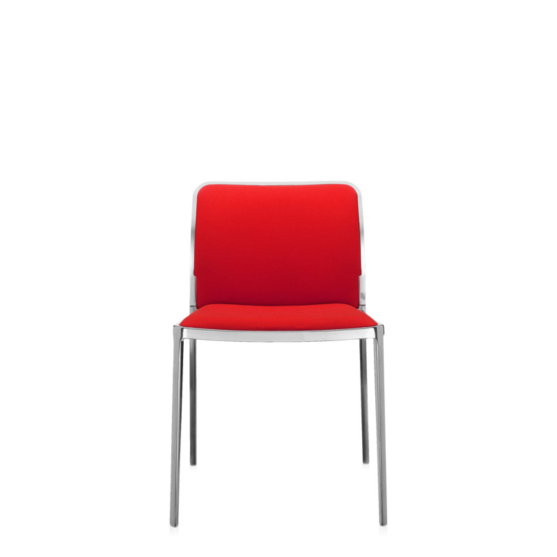 Audrey Soft Armchair, Lycra Beige, Polished Aluminum