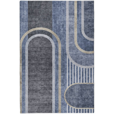 Premium Machine Washable Dream Shag ADS532 Art Deco Rug