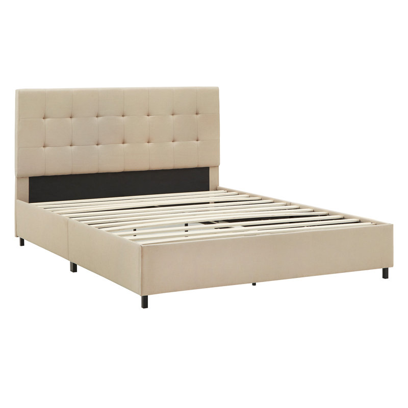 Kaern Upholstered Platform Bed, Beige