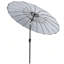 2.7M Garden Parasol with Crank Lift & Tilt, Outdoor Patio Umbrella, 18 Fiberglass Ribs, 180G Polyester Vented Canopy, Aluminium Pole, Grey
