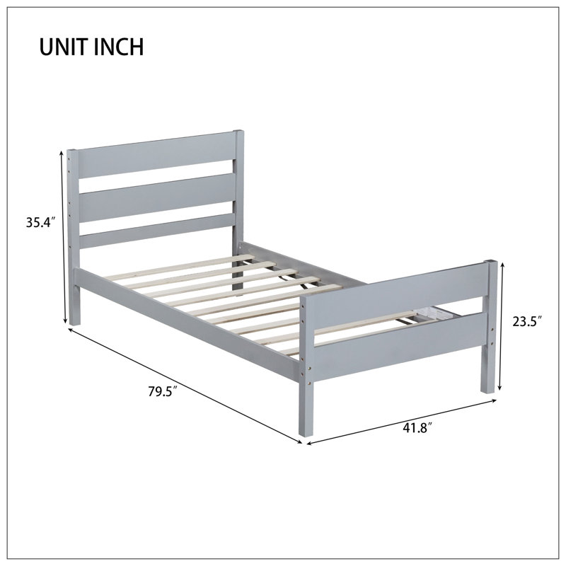 Lit pour chambre à coucher, gris