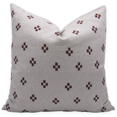 Housse de coussin en lin fabriquée à la main à motif artistique Fabubline Barfi