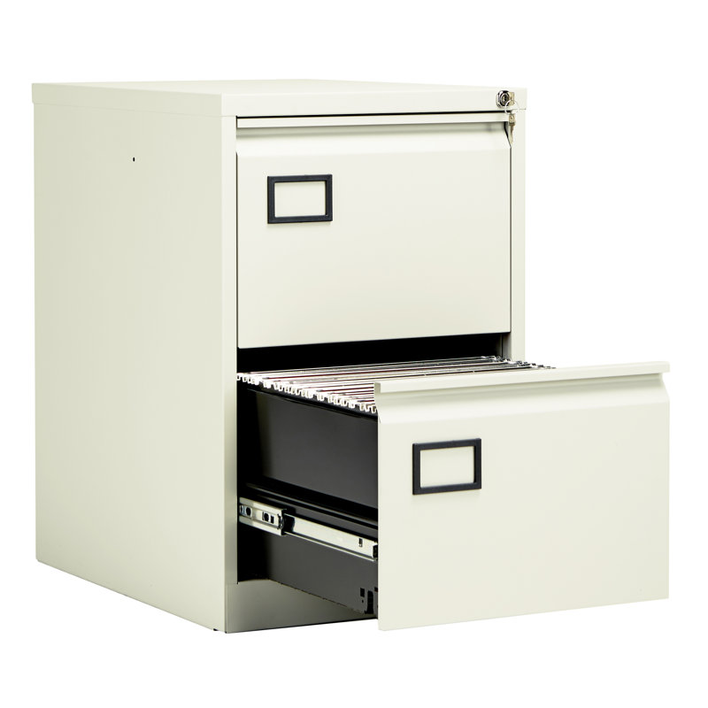 47cm Wide 2 -Drawer Steel File Cabinet, White