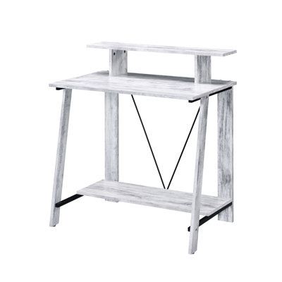 Bureau d'écriture polyvalent avec support en métal et tablette supérieure
