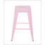 Ensemble de 4 tabourets de bar de 24 po à hauteur de comptoir, tabourets de bar en métal sans dossier, non empilables, amovibles et faciles à assembler, pour un îlot de cuisine / bar / café / salle à manger (rose)-83002768-83002772-83002777