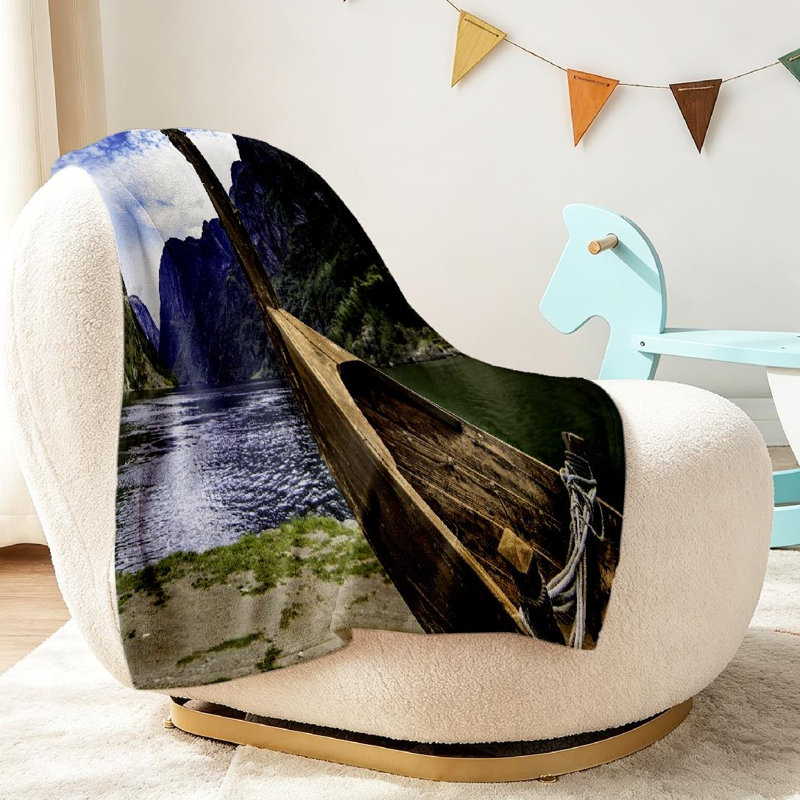 Jeté en flanelle bleue ultra douce, Jeté 30 po x 40 po