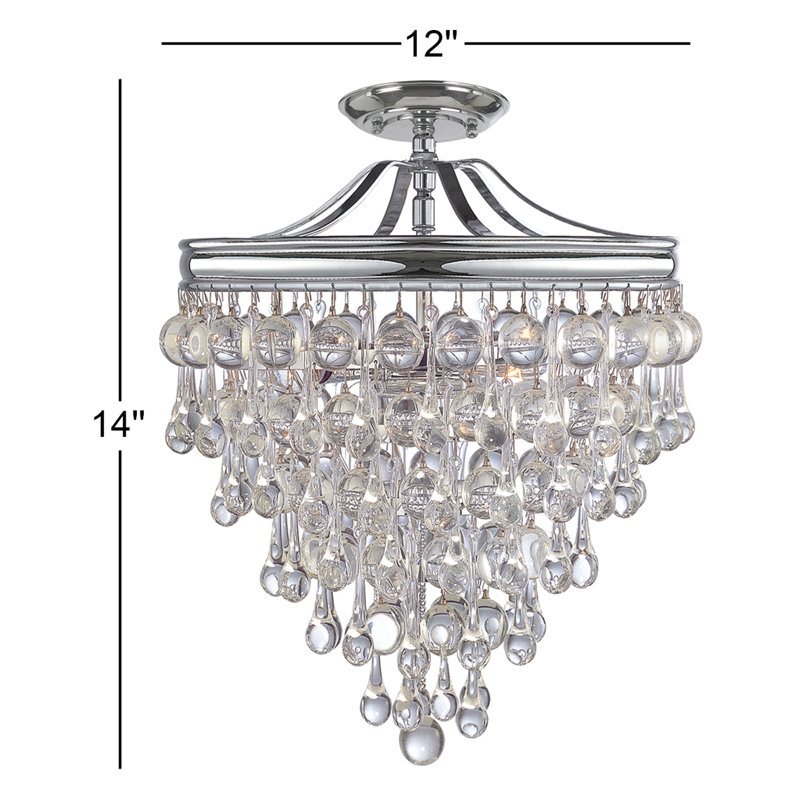 Calypso 3 Light Semi Flush Mount