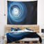 Tapisserie sans fin bleu ondulé tunnel tunnel Abstract-28505837