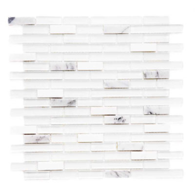 Carreau de mosaïque murale en verre 12 po x 12 po Victory Brick